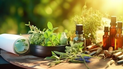 Organic herbal medicine products Essential natural herbs from nature There is space to enter text.