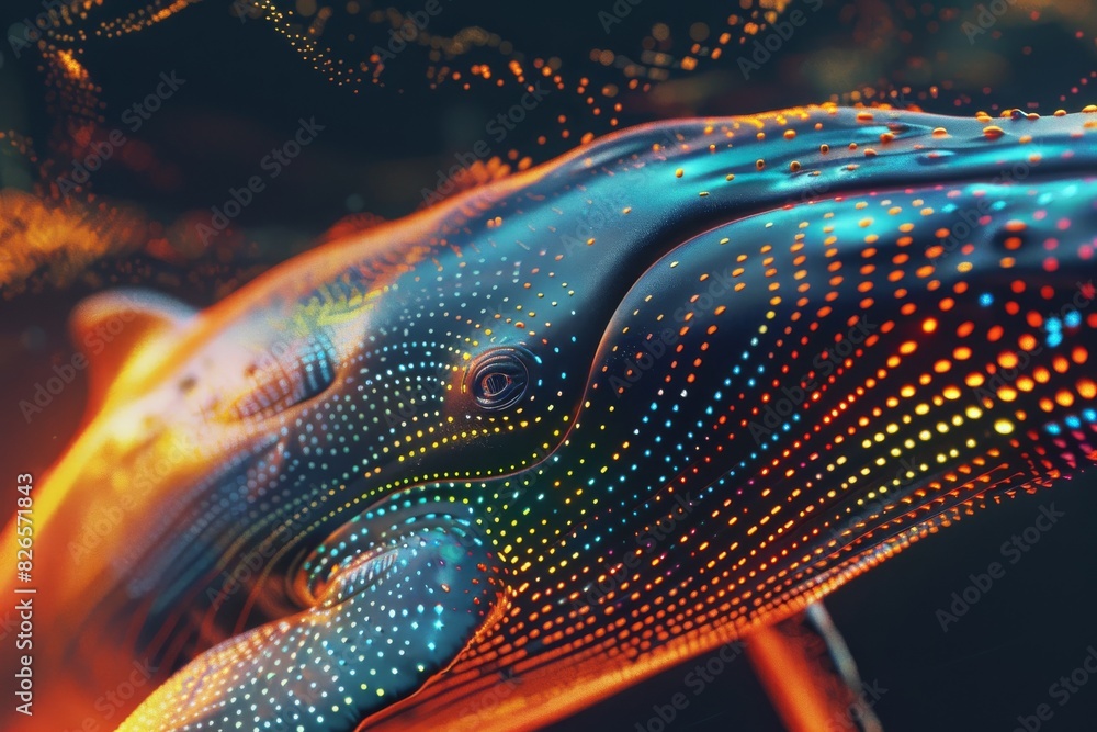 Aufkleber visualize the whale song network with a modern twist