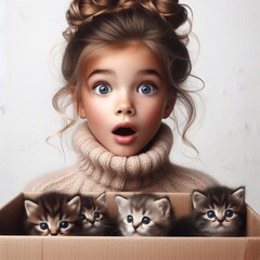 Kind mit K&auml;tzchen