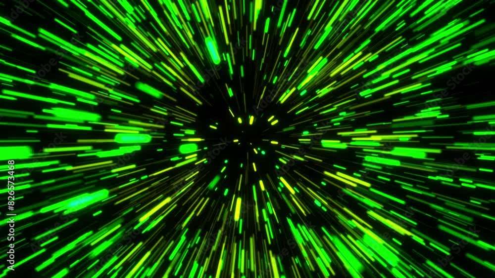 Poster hyper jump, speed of light. computer generated 3d render