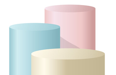 Pastel 3 cylinder pedestal stand clean style