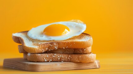 National Egg Day with toast. copy space for text