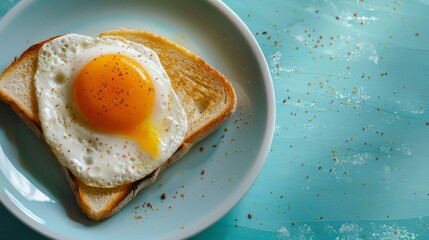 National Egg Day with toast. copy space for text