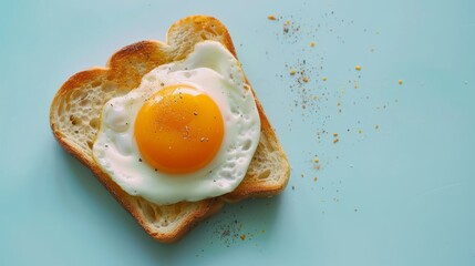 National Egg Day with toast. copy space for text