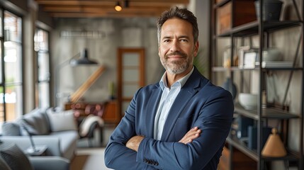 Fototapeta premium Modern Urban Purchaser: Embracing Innovation and Sustainability in Professional Life