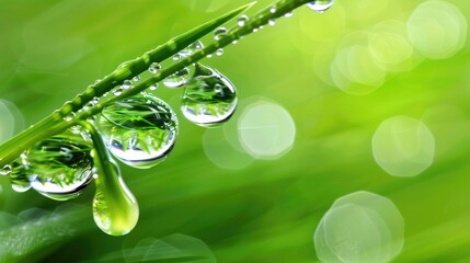 Water droplets on a plant