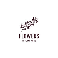 Flower and botanical logo vector illustration