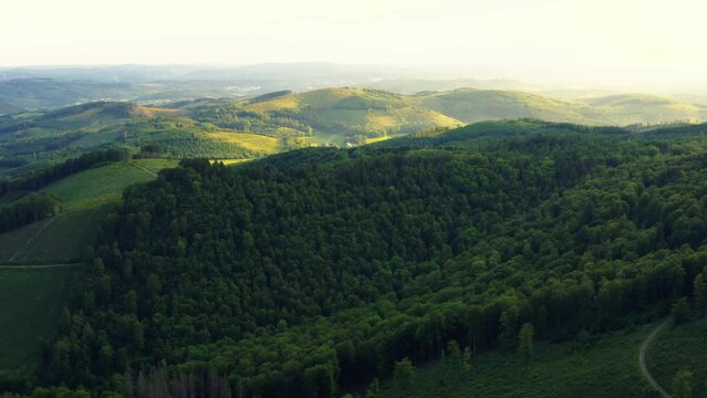 the siegerland and rothaar mountains in germany in spring 4k 25fps video