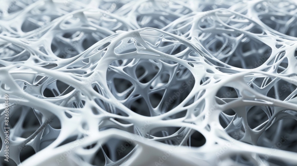 Aufkleber an abstract geometric mesh pattern, reminiscent of a labyrinthine network of interconnected structures.