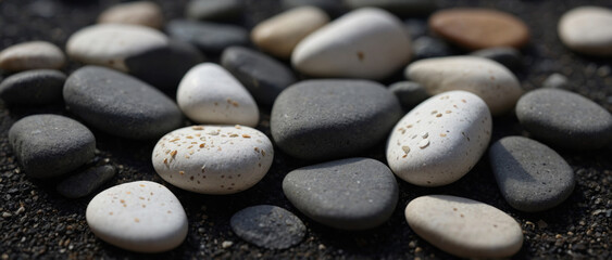 Different color garden stones background