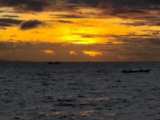 Fototapeta premium The scenery image of Seascape under the dramatic sky