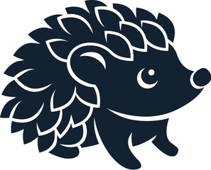 A hedgehog cute animal design icon mascot illustration design concept