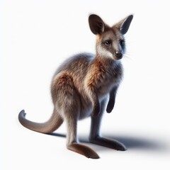 kangaroo in front of white background