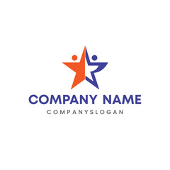 Star logo design, vector logo design, illustration 