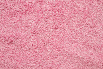 Pink fluffy towel fabric soft texture background