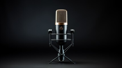 Mic microphone on solid colour background, retro style  