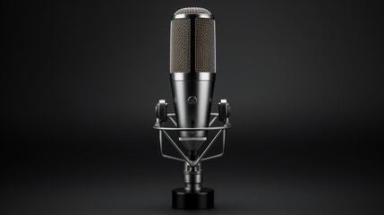 Mic microphone on solid colour background, retro style  