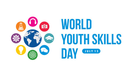 world youth skills day vector illustration design