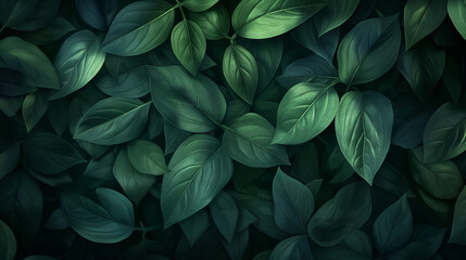 A lush green forest with many leaves