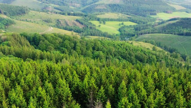 the siegerland and rothaar mountains in germany in spring 4k 25fps video