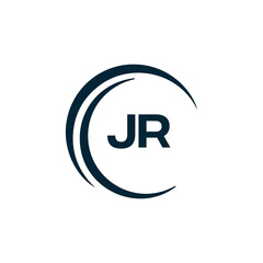 JR logo. J R design. White JR letter. JR, J R letter logo design. J R letter logo design in FIVE, FOUR, THREE, style. letter logo set in one artboard. J R letter logo vector design.