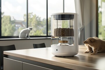 Design an automated pet feeder that exudes convenience and innovation - Powered by Adobe