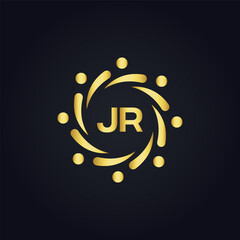 JR logo. J R design. White JR letter. JR, J R letter logo design. J R letter logo design in FIVE, FOUR, THREE, style. letter logo set in one artboard. J R letter logo vector design.