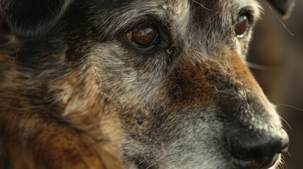 Image of an aged canine - Powered by Adobe