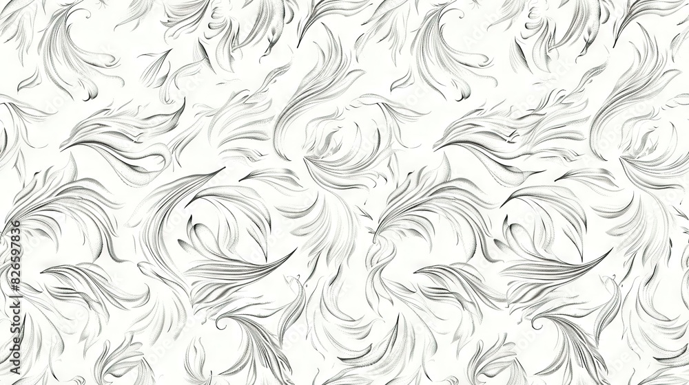 Poster monochrome illustration depicting undulating line patterns on paper drawn with a pen