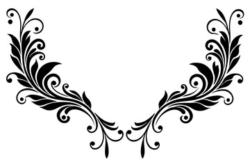 decorative corners and dividers frame silhouette vector illustration
