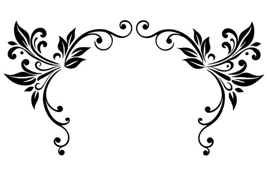 recommend clip art: decorative corners and dividers frame silhouette vector illustration