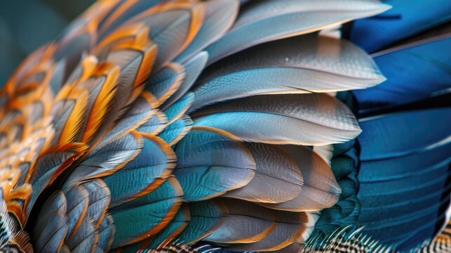 Feathers of the untamed mallard