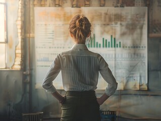 Confident Businesswoman Celebrates Company s Financial Growth and Success