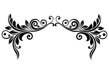 decorative corners and dividers silhouette vector illustration