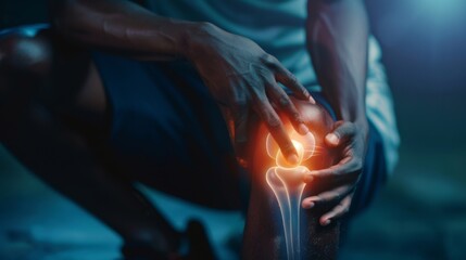 An Athlete Grasping Injured Knee