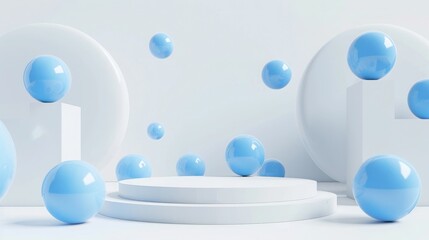 Abstract scene background, 3D rendered podium for your product showcase