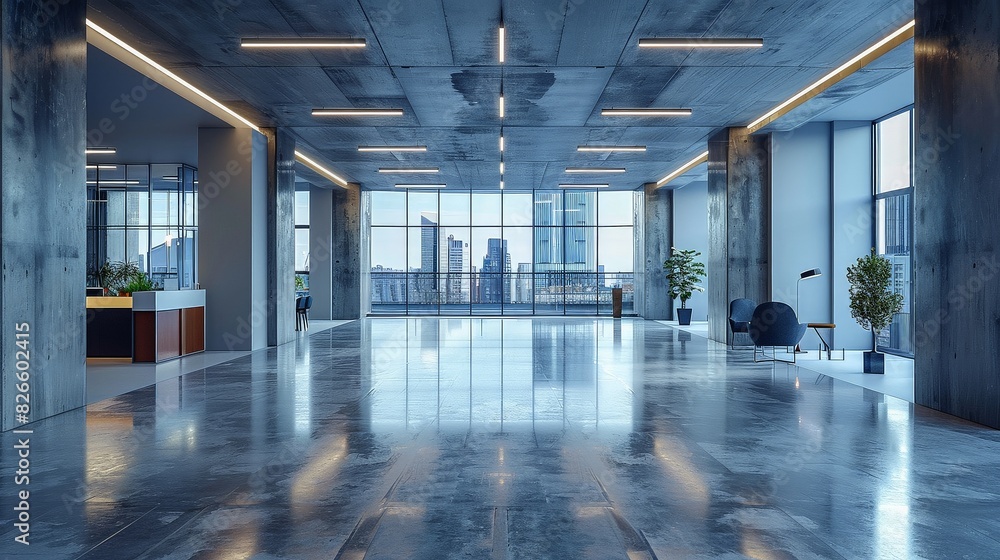 Poster a large room filled with many windows, providing ample natural light and a view of the surroundings.