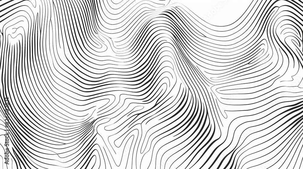 Poster abstract line pattern with wavy and intersecting lines