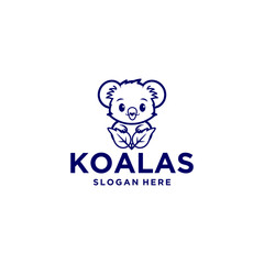 The koala, animal and wildlife logo vector illustration