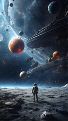 Fototapeta premium space alien planet