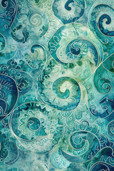 Floral Paisley Seamless Pattern with Vintage Style