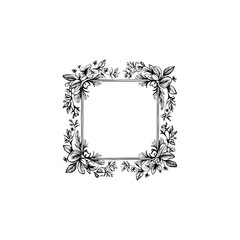Blank emblem with ornament vintage style