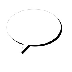 White Speech Bubble Talk Box Label