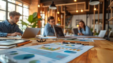 Confident Business Team Strategizing for Growth in Modern Boardroom Setting