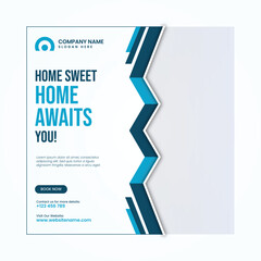 Modern real estate social post design template