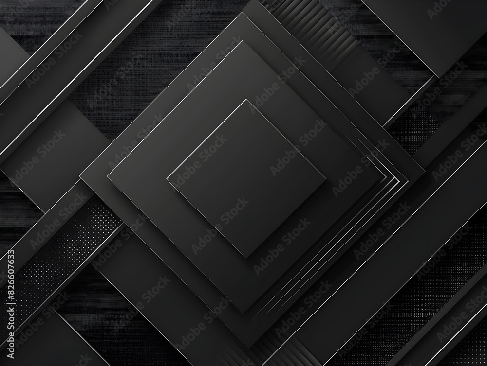 Aufkleber sleek geometric abstract frame with monochrome patterns for tech and modern design concepts