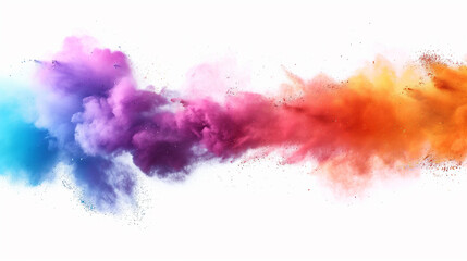 A colorful explosion of paint is shown in the image