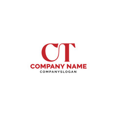 Letter CT logo design, vector logo design, illustration 
