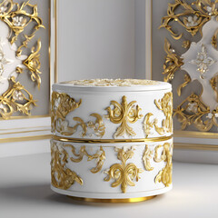 golden podium product on the table