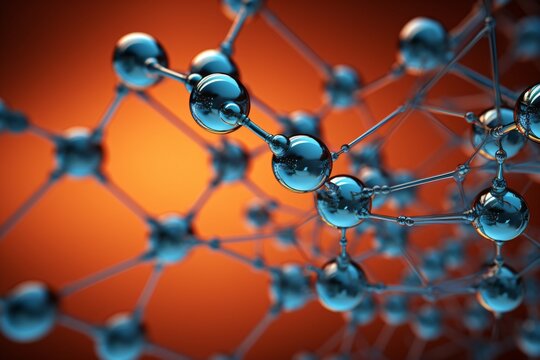 Illustration of Intermolecular Forces Highlighting Van der Waals Interactions, Showcasing Molecular Attraction and Repulsion, Ideal for Chemistry Education and Scientific Visualizations.